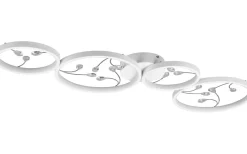 Groovy Plafond LED 4-delad matt vit/krom