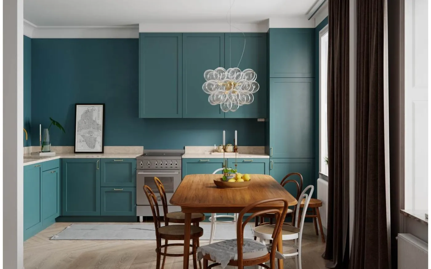 Gross Taklampa 50cm Mässing/Klar