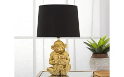 Grosso Bordslampa Apa 49cm Guld/Svart
