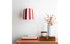 Gry Fönsterlampa 20cm Mörkröda Ränder