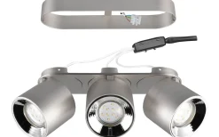 Guayana Spotlight 3-delad GU10 borstad aluminium