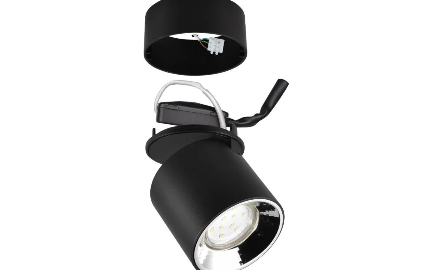 Guayana Spotlight 1-dels GU10 mattsvart