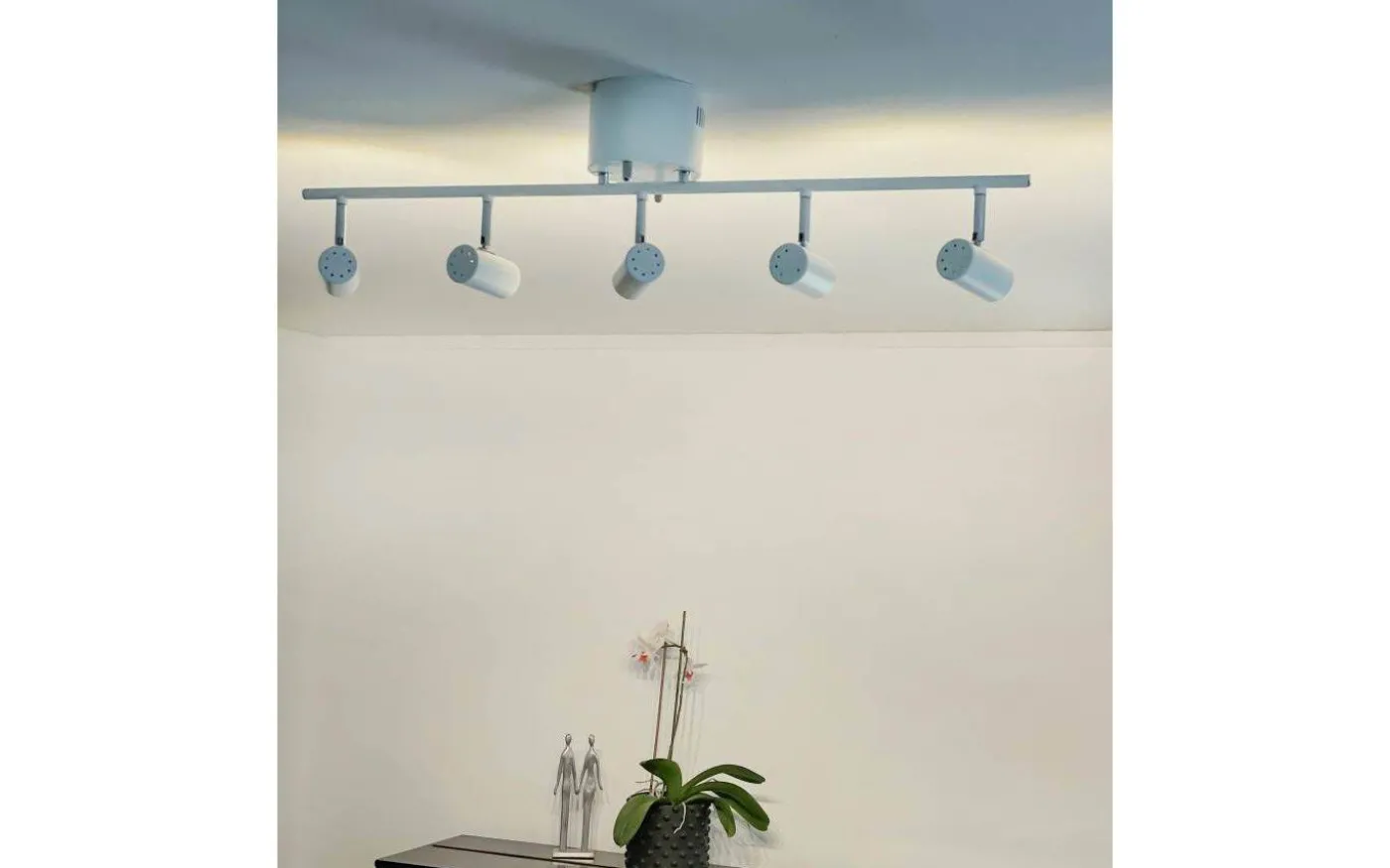 Gusto Takspotlight 80cm LED 5x5W 3000K Vit/Krom