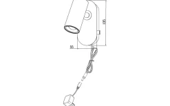 Gusto Väggspotlight LED 5W 3000K Vit/Krom