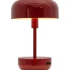 Haipot Uppladdningsbar Bordslampa 26cm LED 3000K 3W Mörkröd IP44