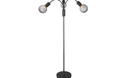 Halo Golvlampa 130cm Gun-Black/Marmor
