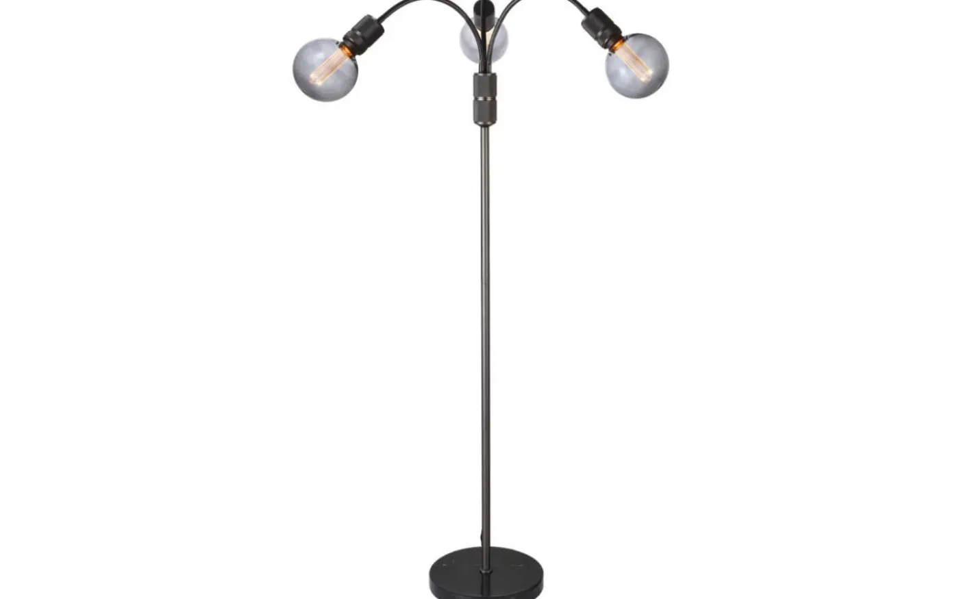 Halo Golvlampa 130cm Gun-Black/Marmor