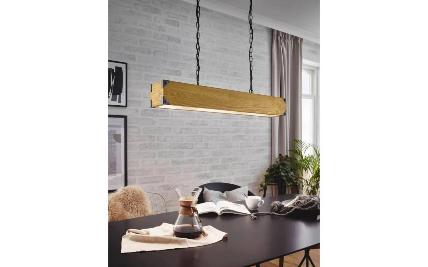 Harborough Taklampa 90cm 4L Svart