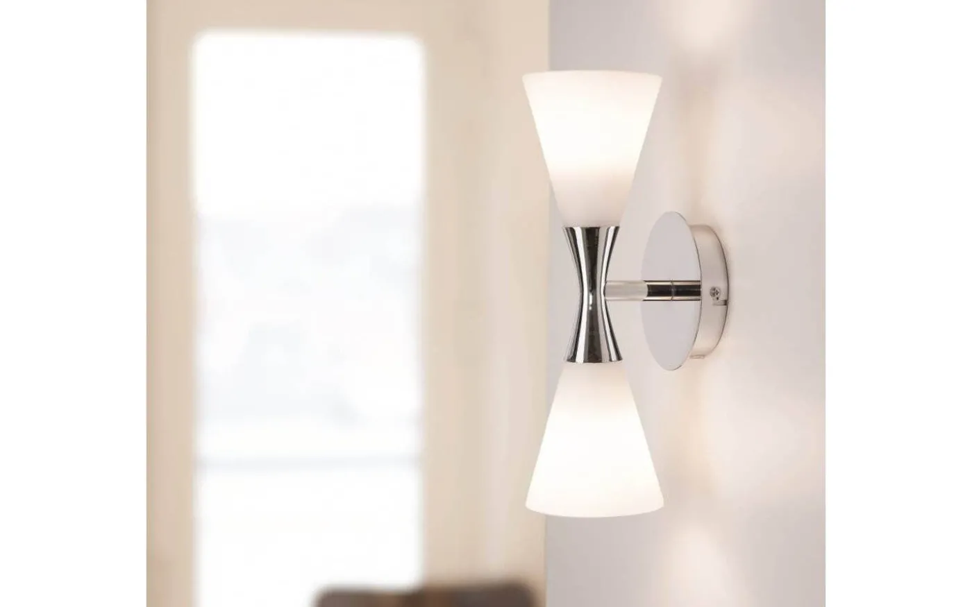 Harlekin Duo Vägglampa Krom