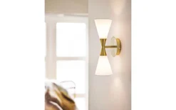 Harlekin Duo Vägglampa Mässing