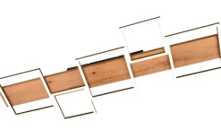 Harper Plafond LED 115cm mattsvart/trä