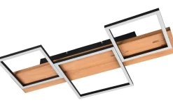 Harper Plafond LED 65cm mattsvart/trä