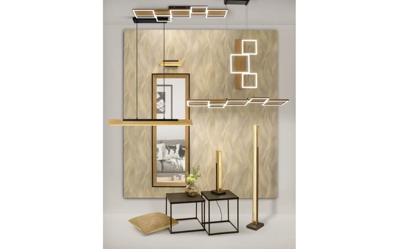 Harper Takpendel LED matt svart/trä