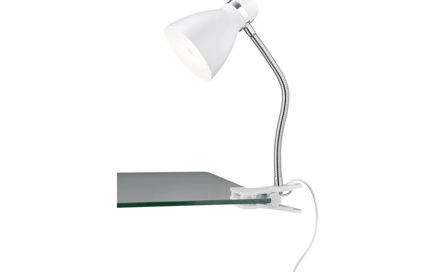 Harvey Klämlampa E27 mattvit