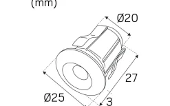 Heatspot G2 Bastu 150mA 2700K 0,4W Borstad Stål IP44