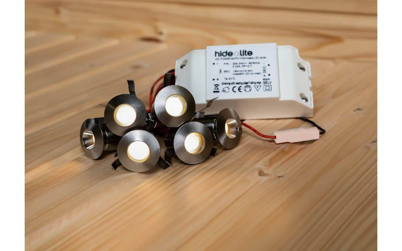 Heatspot G2 Kit Bastu 2700K 6x0,4W Borstad Stål IP44