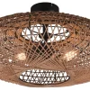 Hedda Plafond 2xE27 matt svart/sisal