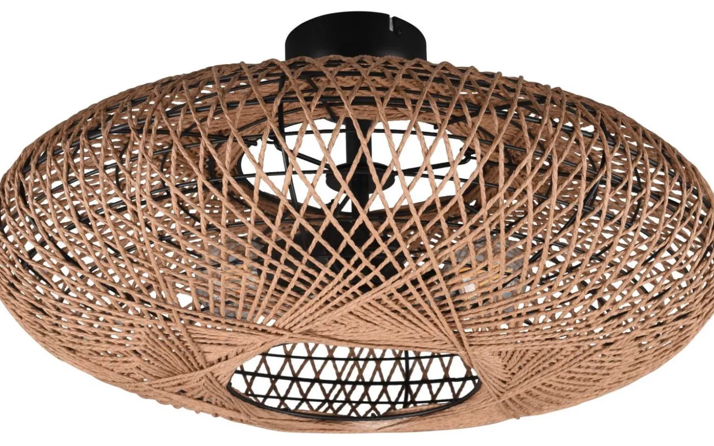 Hedda Plafond 2xE27 matt svart/sisal
