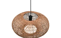 Hedda Takpendel 52cm E27 matt svart/sisal