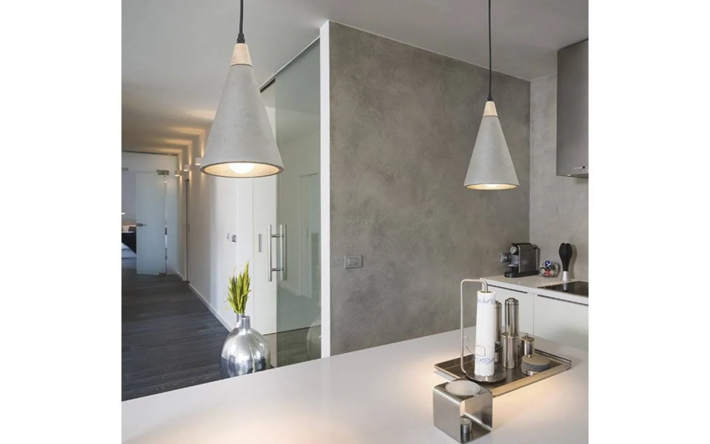 Heidi Fönsterlampa Betong/Trä 15cm E27