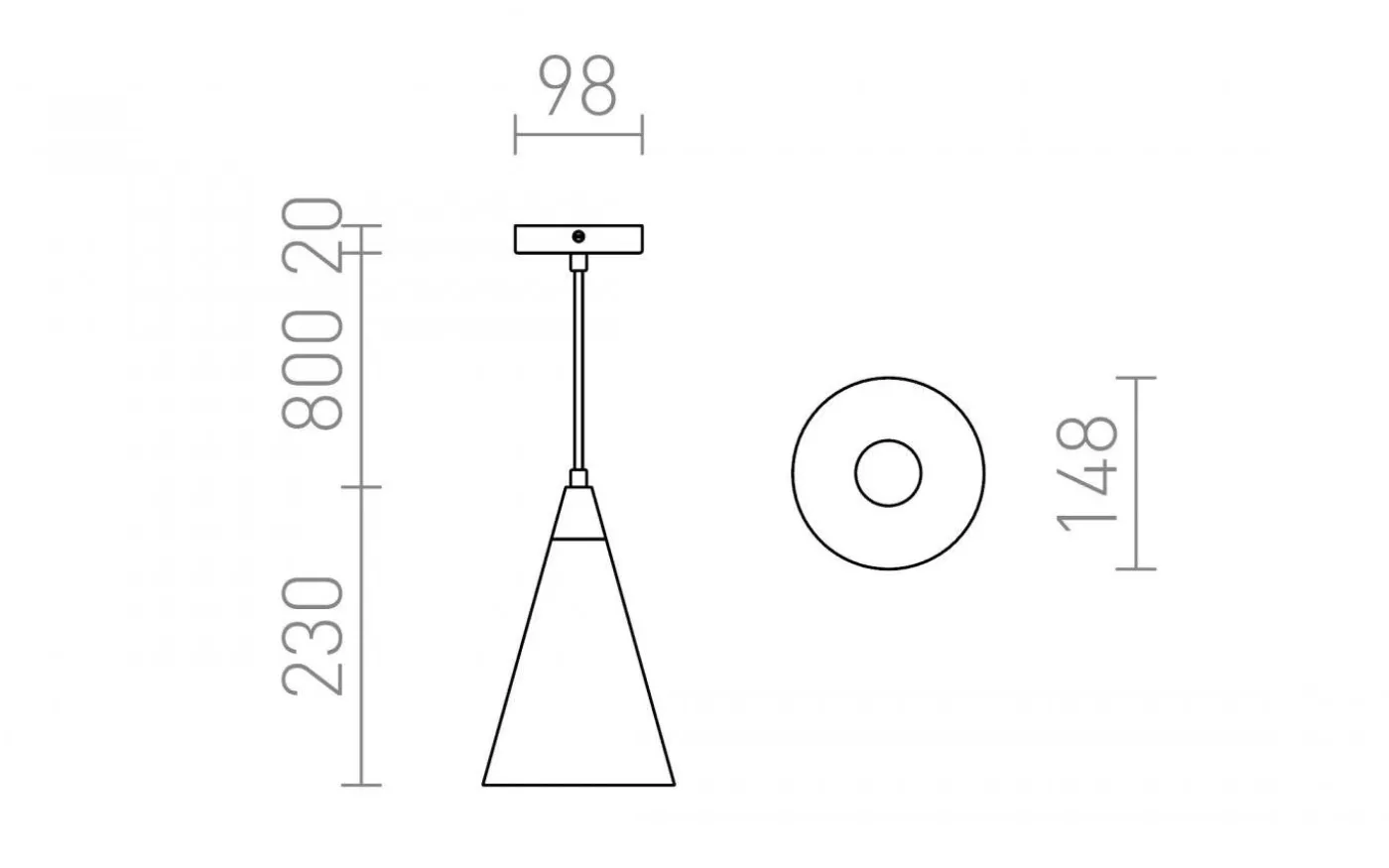Heidi Fönsterlampa Betong/Trä 15cm E27