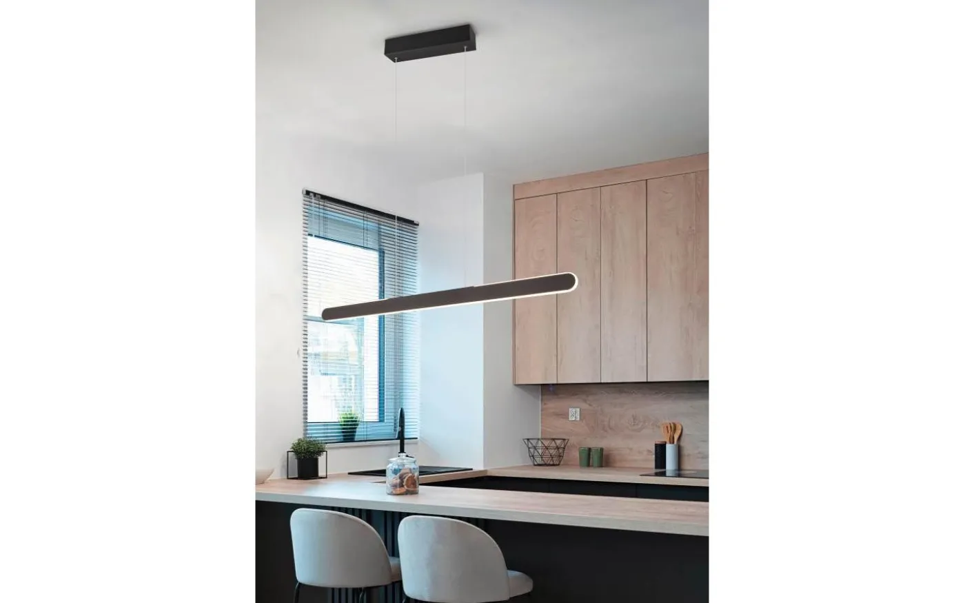 Helios Takpendel LED 100cm mattsvart