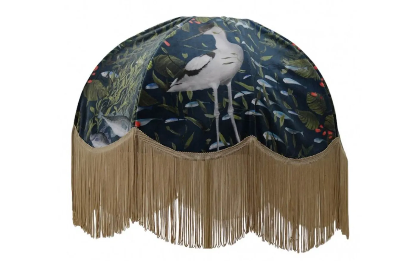 Heron Lampskärm Ø50cm Guldfrans