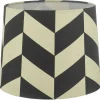 Herringbone Lampskärm Ø25cm Svart/Vit