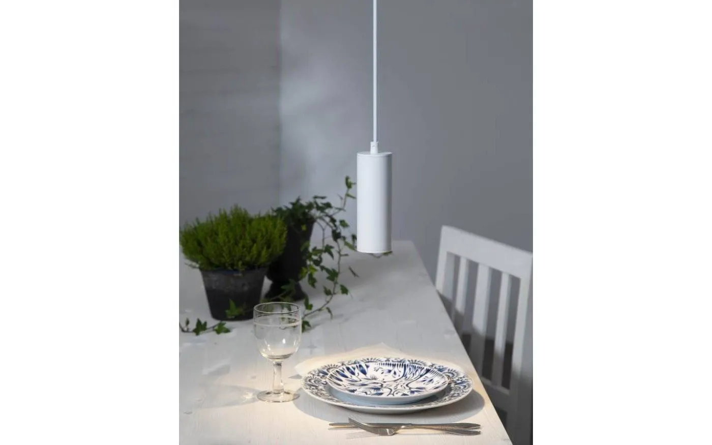 Hide Pendelarmatur GU10 17cm Vit