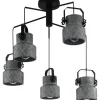 Hilcott Taklampa 68cm 5L Rund Svart/Grå