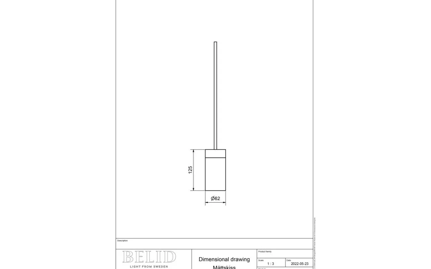 Holder Fönsterlampa 12,5cm Svart