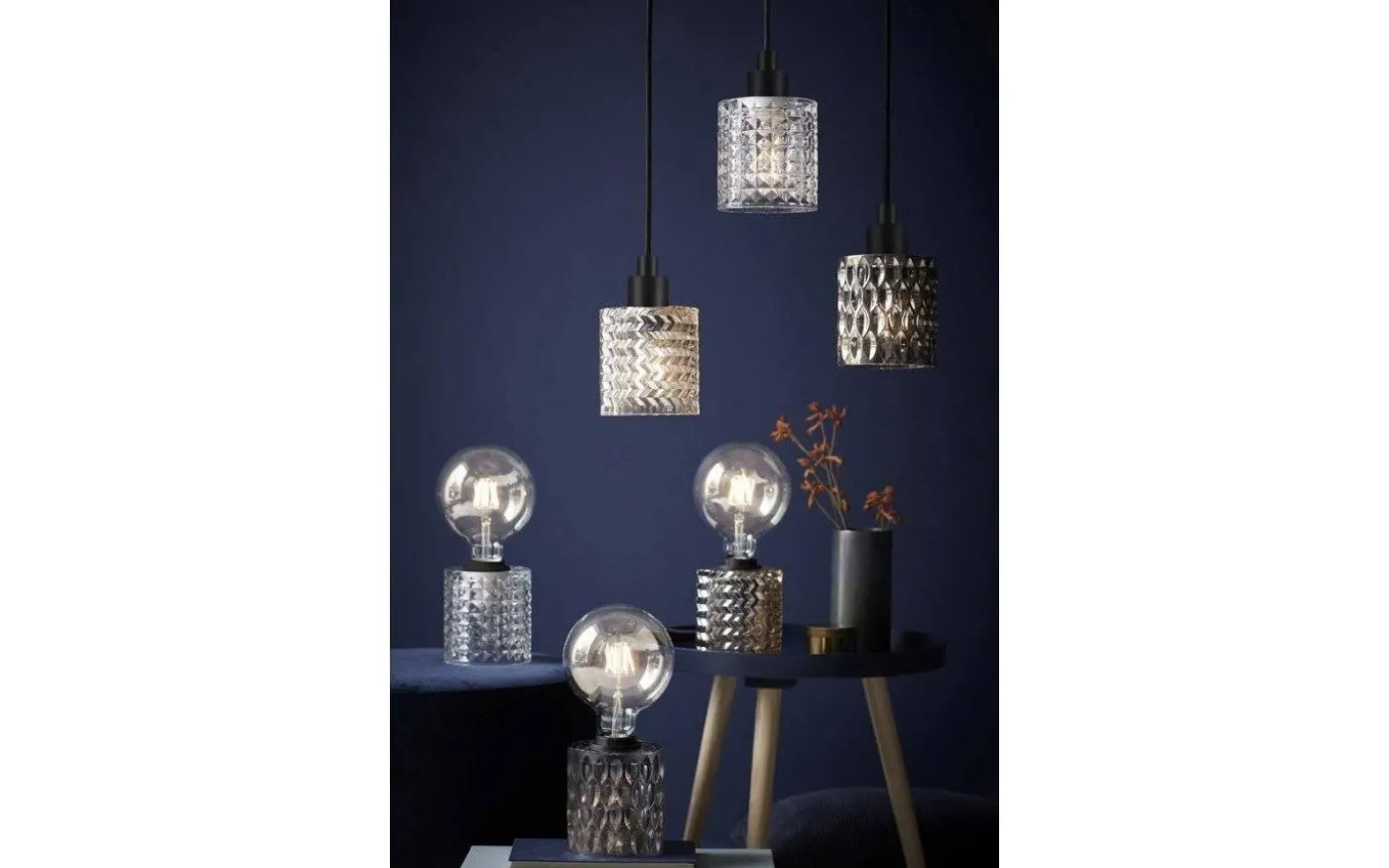 Hollywood Fönsterlampa Rökfärgad