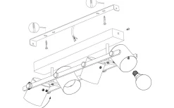 Hornwood Plafond 109cm Svart/Natur