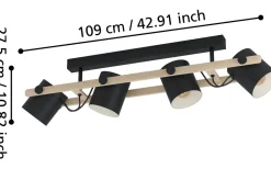 Hornwood Plafond 109cm Svart/Natur