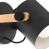 Hornwood Vägglampa Svart/Trä