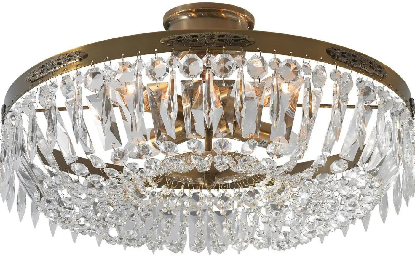 Hovdala Kristallplafond 48cm Antik