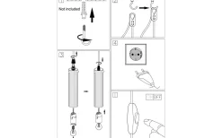 Hubble Pendel 22cm E14 Svart