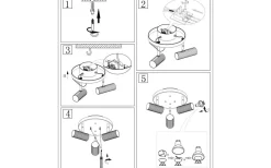 Hubble Takspotlight 3L 25cm Borstad Mässing