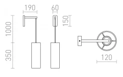 Hudson Vägglampa 35cm Vit/Krom