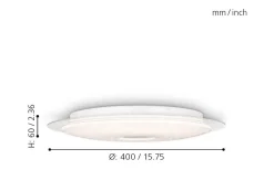 Igkroka Plafond 40cm LED 3000K 18,8W Vit