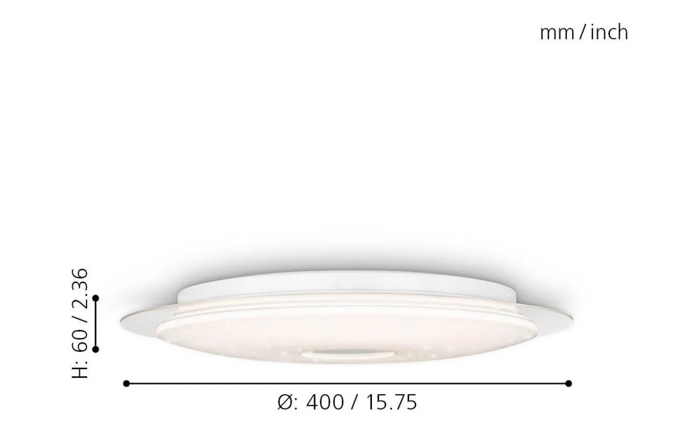 Igkroka Plafond 40cm LED 3000K 18,8W Vit