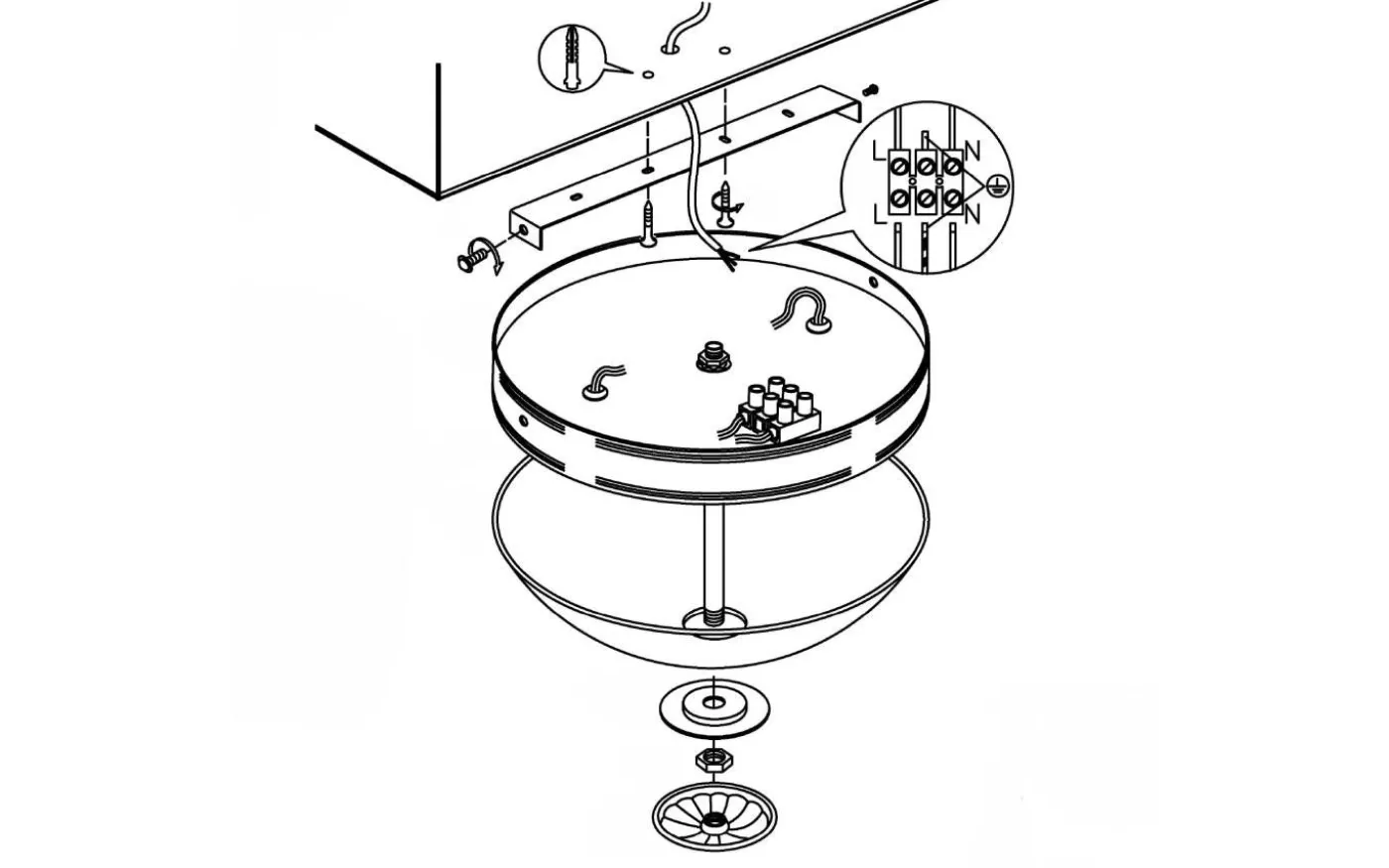 Imperial Plafond 31cm Brons