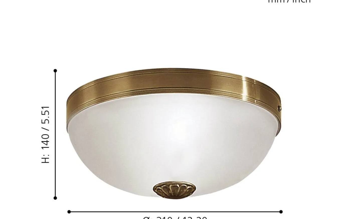 Imperial Plafond 31cm Brons