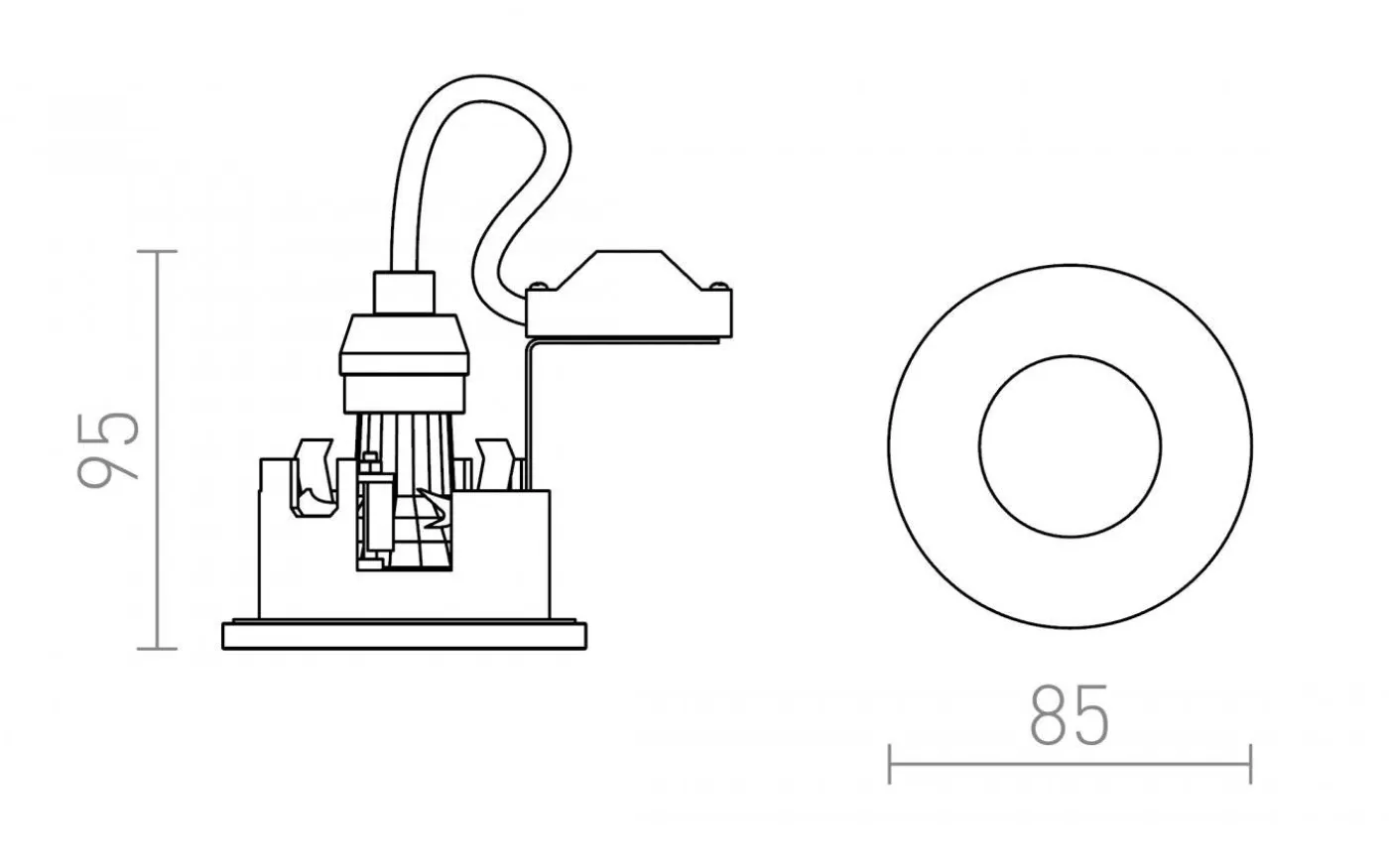 Inca R Infälld Spotlight GU10 Vit IP65