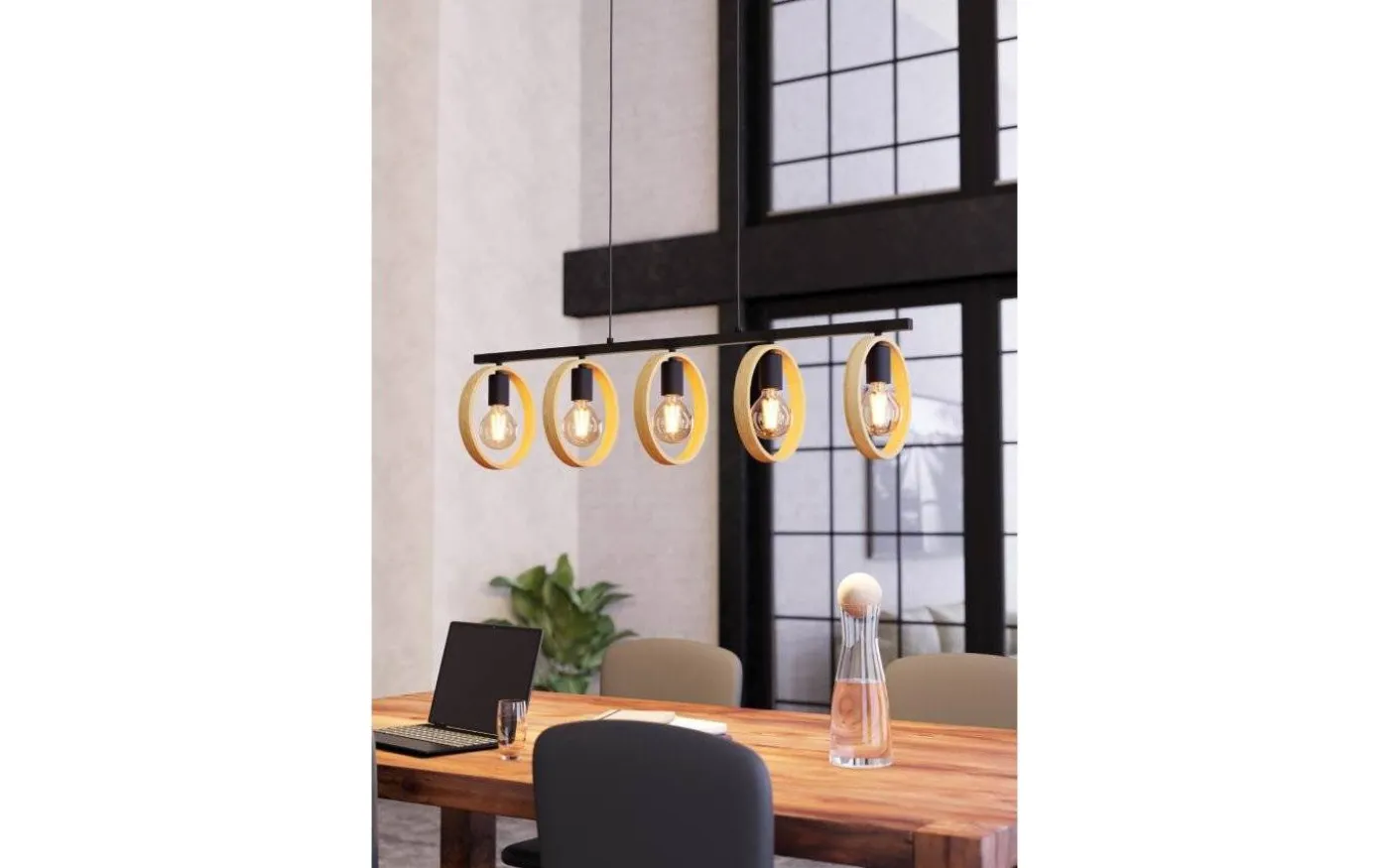 Ipsden Taklampa 101cm 5L Svart