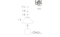 Iris Bordslampa 39cm Mocha