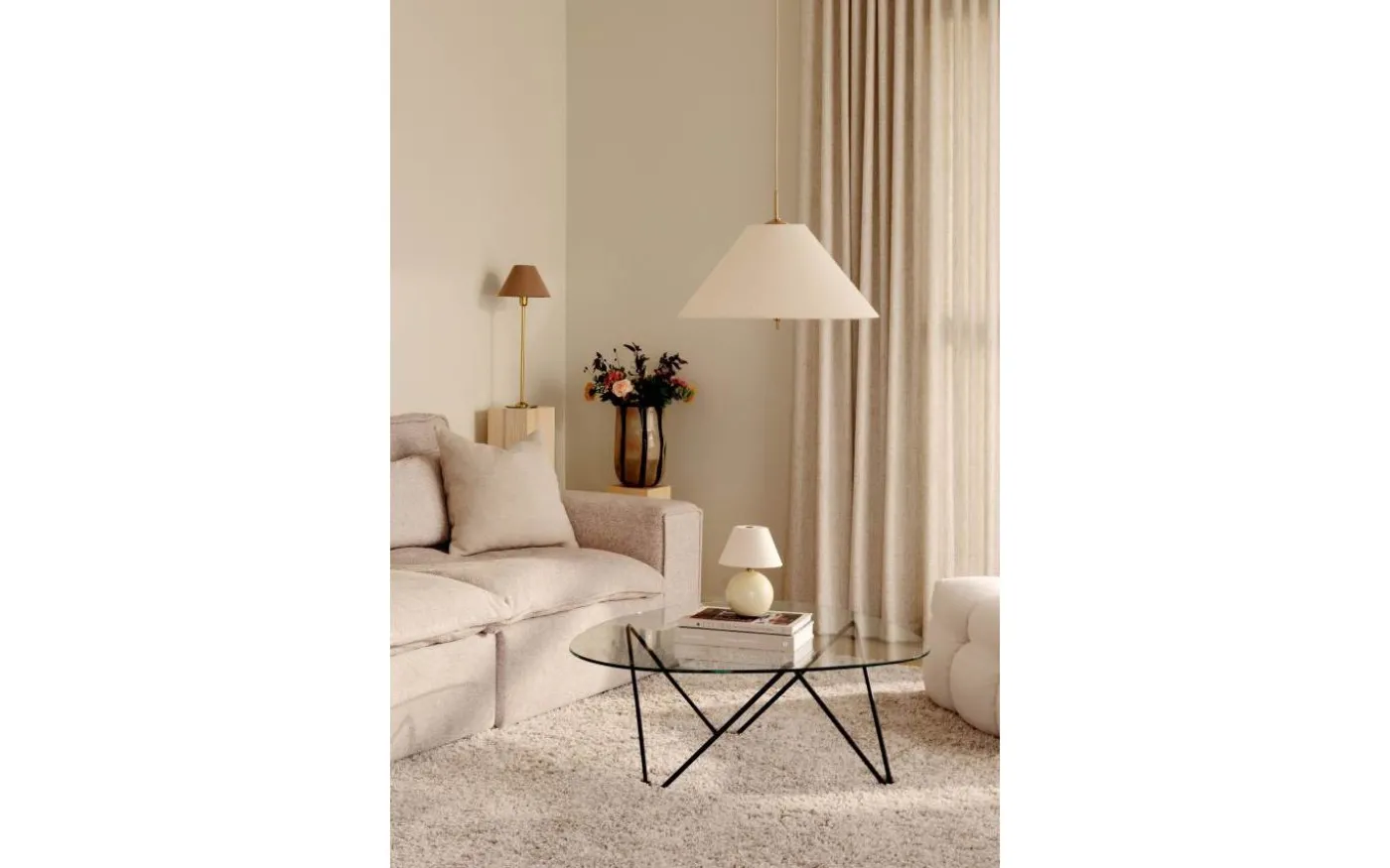 Iris Portabel Bordslampa 23cm Creme