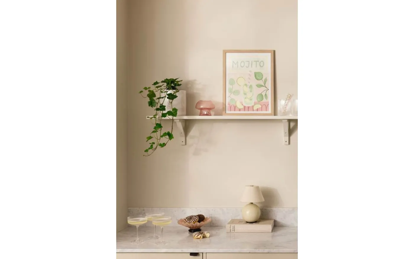 Iris Portabel Bordslampa 23cm Creme