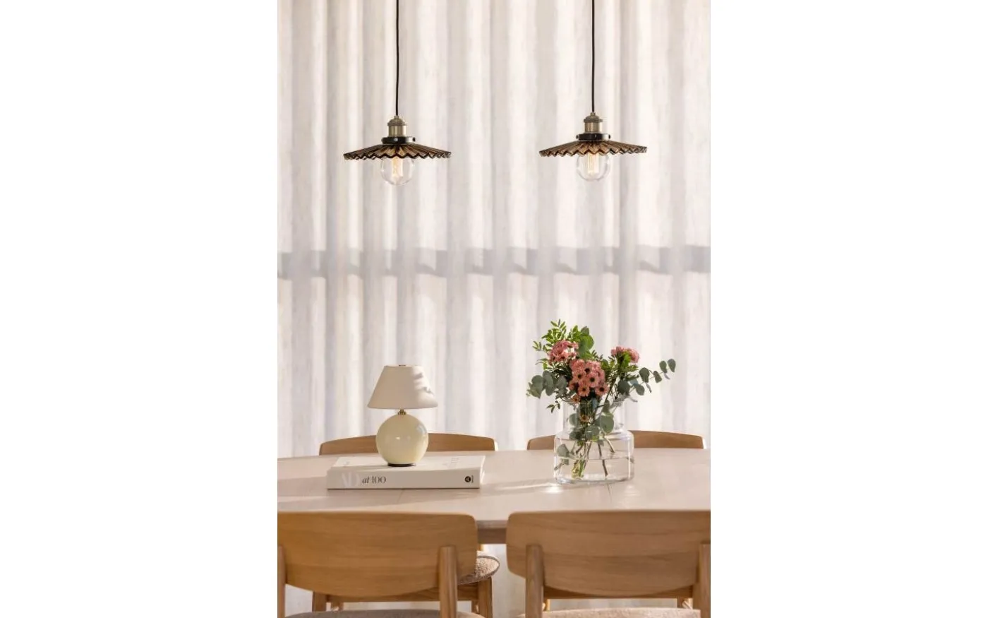 Iris Portabel Bordslampa 23cm Creme