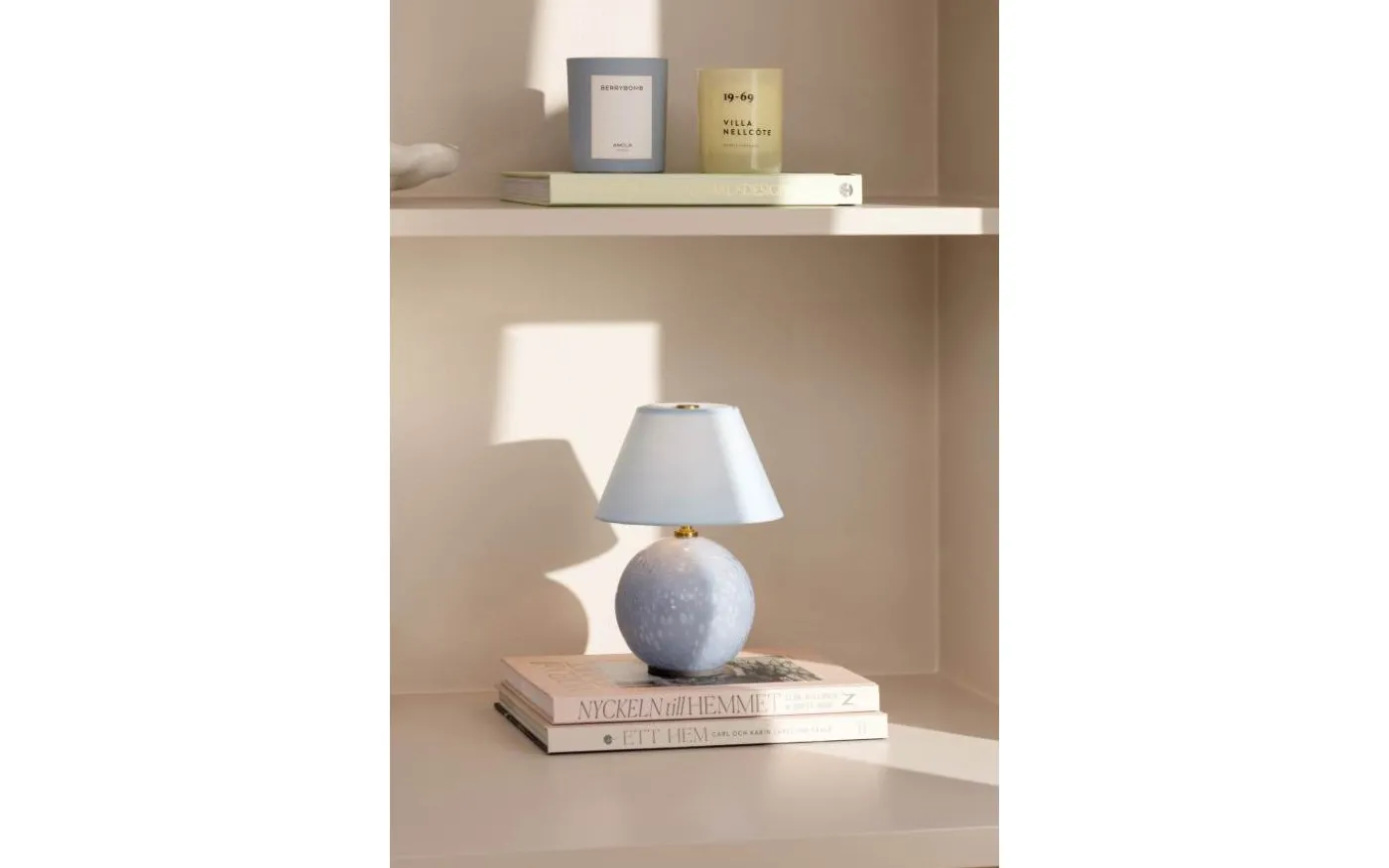 Iris Portabel Bordslampa 23cm Duvblå